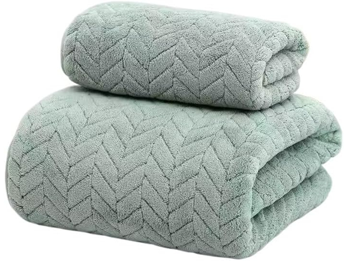 Toallas De Vellón Coral, Toallas De Baño Suaves Y Agradables Para La Piel, Juego De Hotel Y Hogar, Suaves Y Agradables Para La Piel (verde).