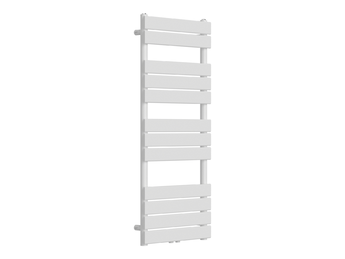 Radiador toallero mural Voss 615 W 12 lamas acero 120x50 cm Blanco NEU.HAUS