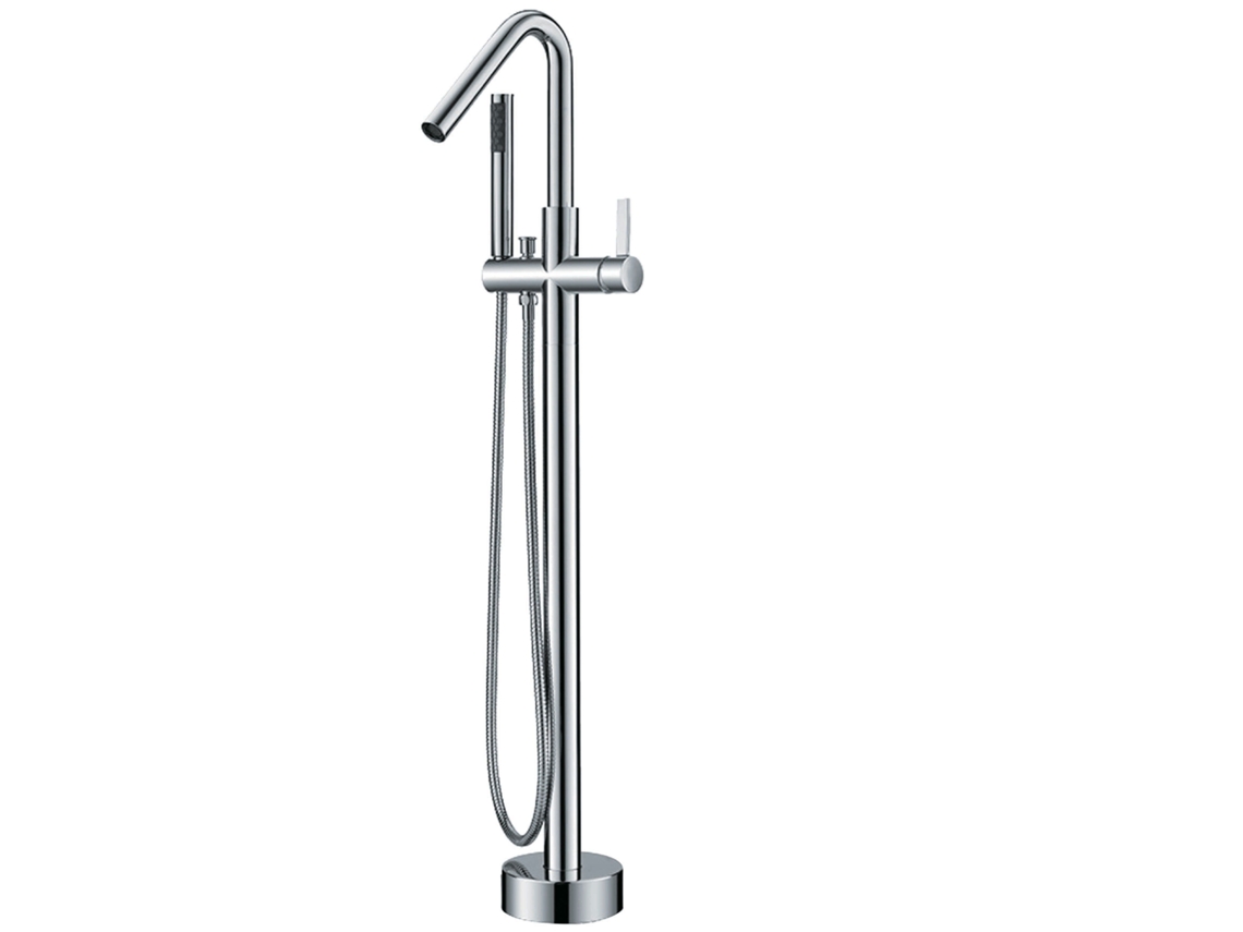 Grifo De Suelo Para Bañera 004 En Latón Cromado, Colección Erymanthe