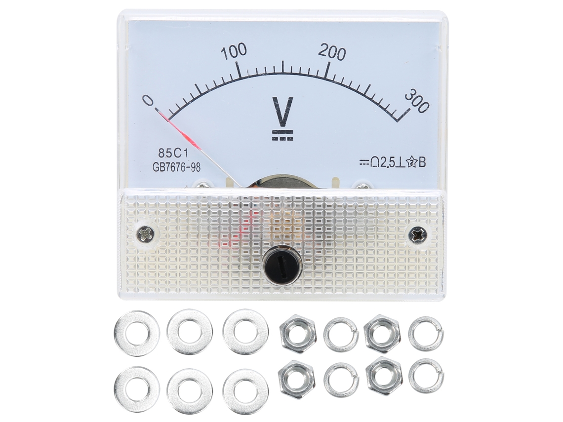 Voltímetro de CC con puntero 85c1 de alta precisión 0~300 V 20d26n | Sin marca