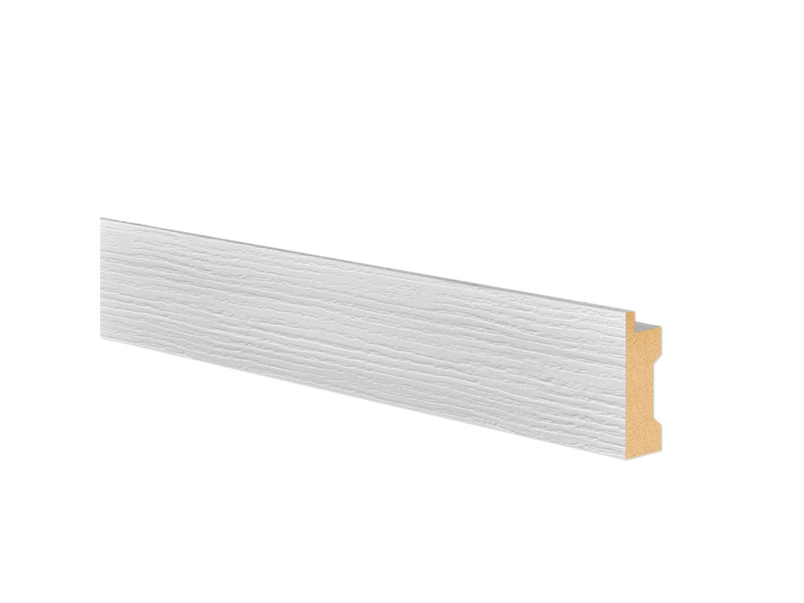 Rodapié Polímero Empotrable Para Placa De Yeso 39X17X2800Mm Roble Blanco - Blanco Cepillado ETERNAL PARQUET