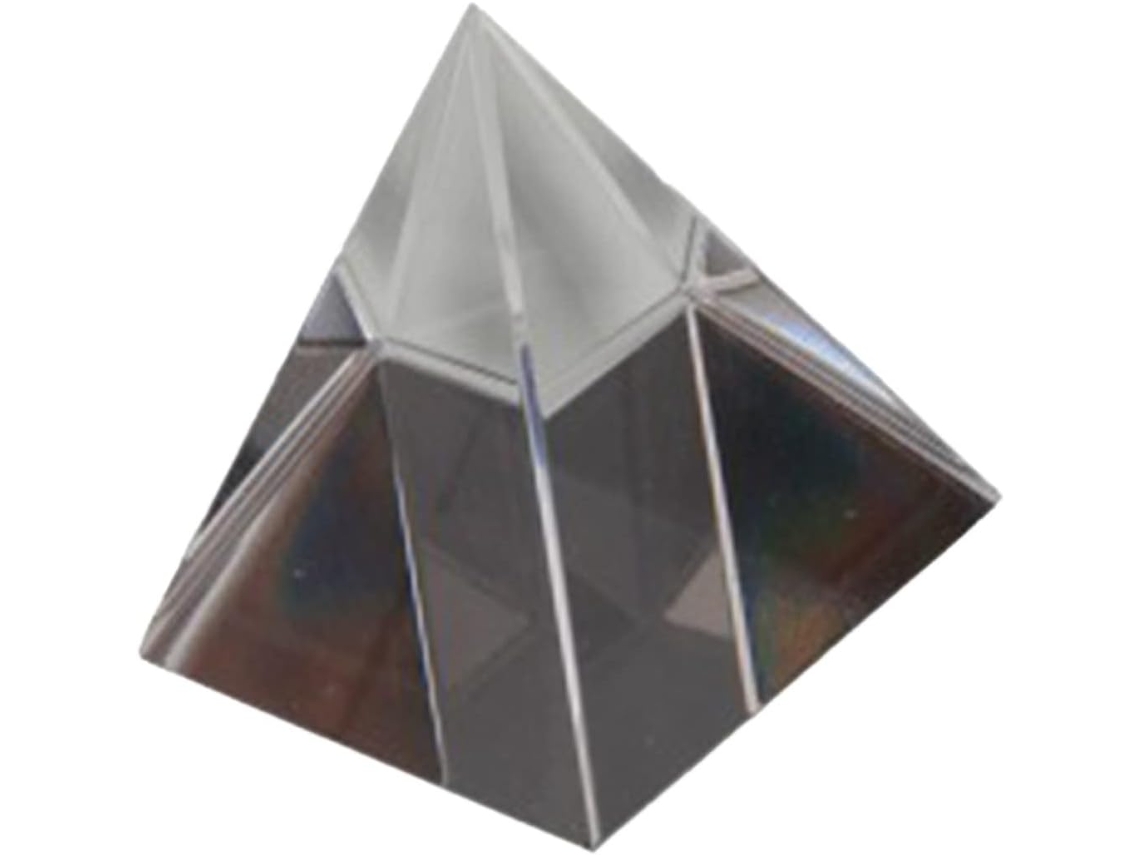 Pirámide Óptica Cristal Cuatro Caras Refracta Forma Arcoíris Decoración Oficinas Experimentos Ópticos Luz