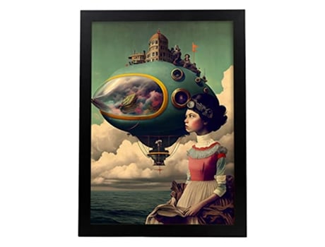 NACNIC Poster De Otro Mundo En Estilo Surrealismo Cinematográfico Ilustraciones Y Grabados De Historieta Abstracta Y Artística A3 Marcos Negros