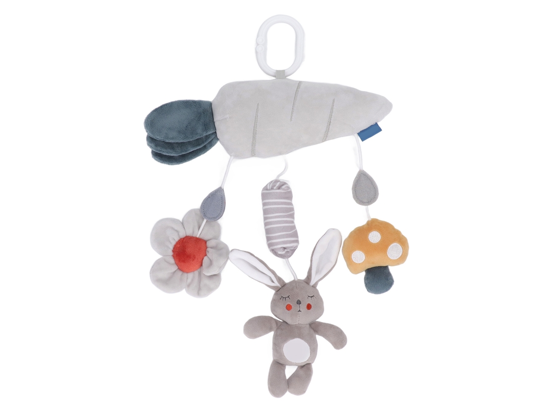 Carilhões De Pelúcia Pendurado Macio Coelho Cinza Animal Forma Brinquedo Para Carrinho De Bebê