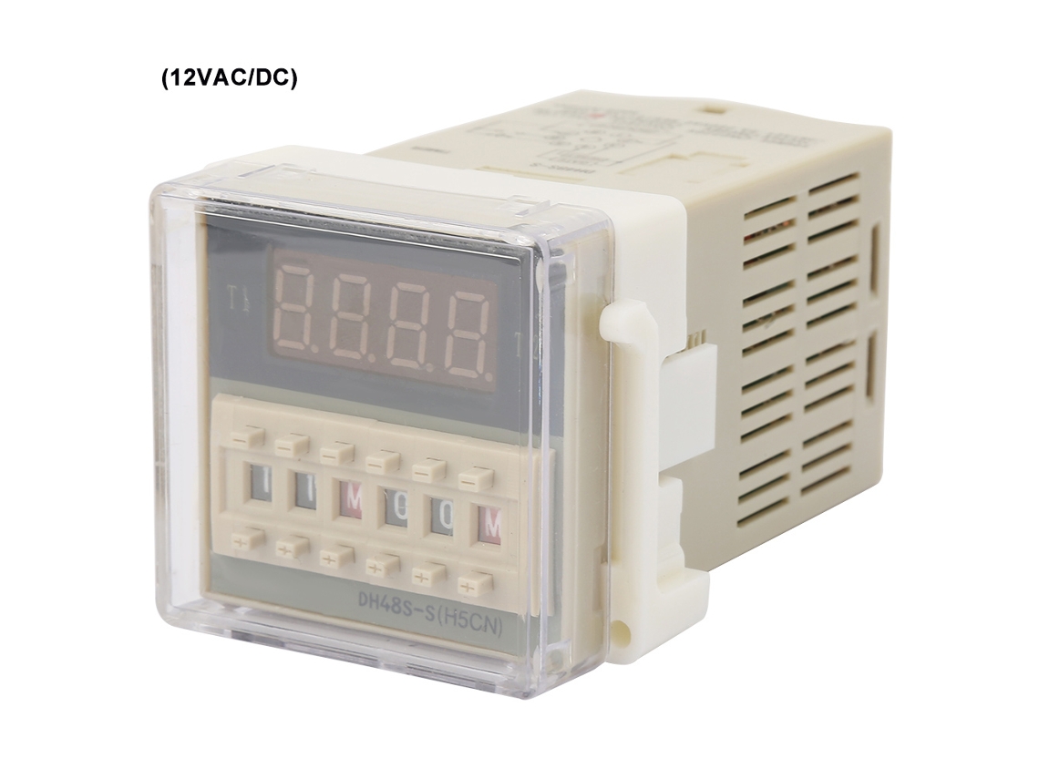 Relé Temporizador Digital Dh48s-s-2z Con Pantalla Lcd Duradera, 8 Pines, 0,1 S-99 H, 12 V Ca/cc