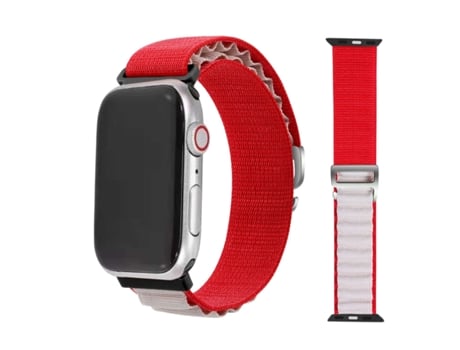Correa Alpine G-Hook Ajustable Apple Watch Series 5 40Mm Rojo y Blanco