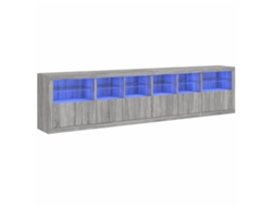 Maison Exclusive - Aparador Con Luces Led Gris Sonoma 283x37x67 Cm