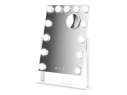 Espejo Hollywood 44x30cm Espejo de Maquillaje Blanco con Luz LED Mirlux