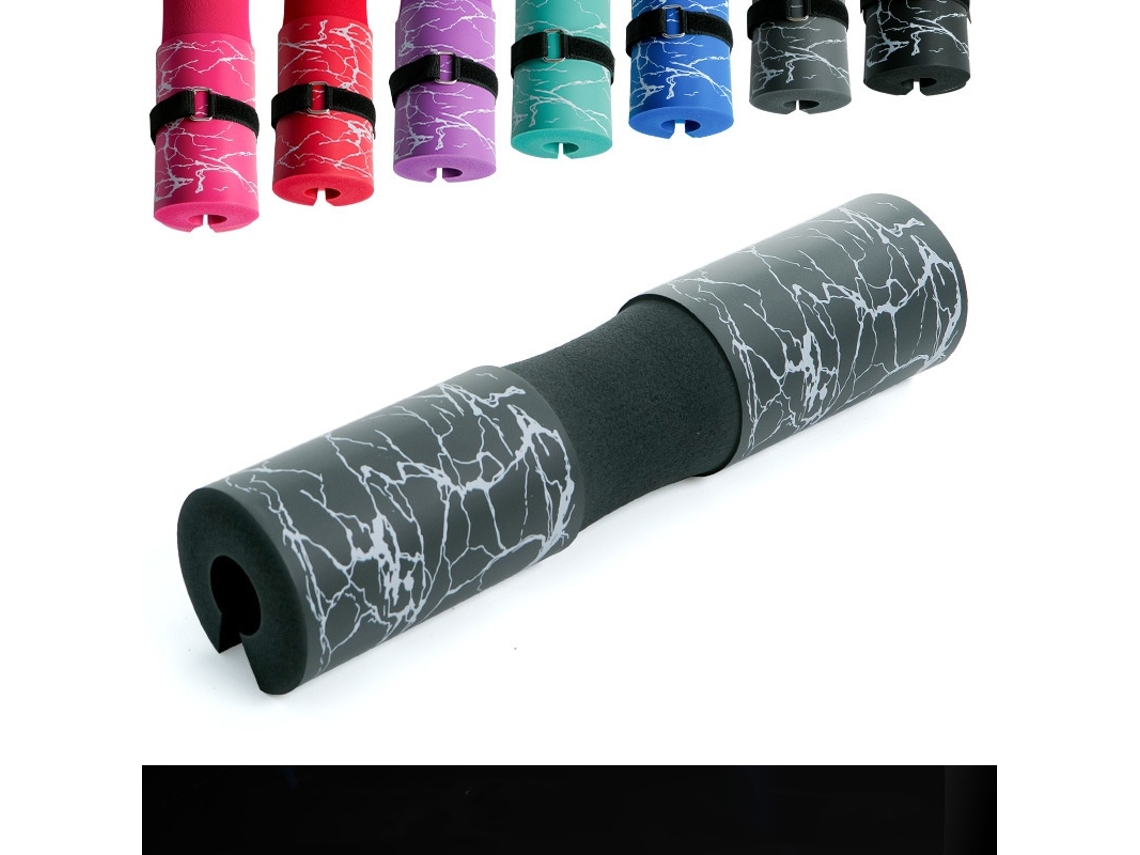 Almohadilla de hombro para mancuernas, engrosamiento, levantamiento de pesas, sentadillas, entrenamiento de fuerza, soporte de cuello con mancuernas, almohadilla protectora Mdug (gris)