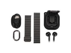 Relógio Inteligente 2 Em 1 Com Fones De Ouvido Bluetooth Tela 2.01 Polegadas Contador De Passos Esportivo Para Android