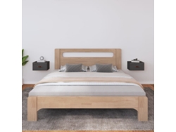 Mesitas de Noche de Pared 2 Pzs 40X29,5X22 Cm Gris