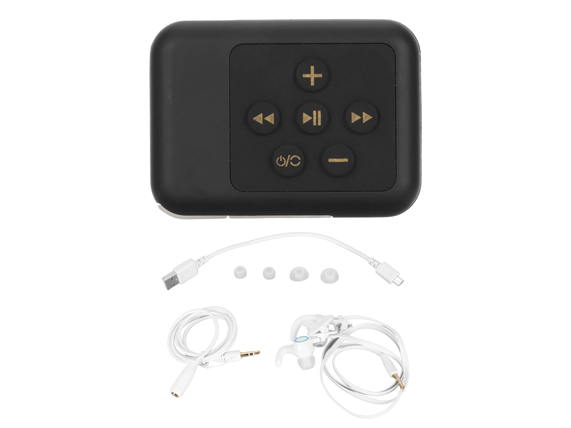 Reproductor De Mp3 Deportivo Impermeable Clip Portátil Reproductor De Música Hifi Estéreo Con Reducción De Ruido Negro