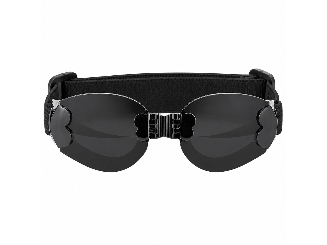Gafas Para Perro Polski Negras Ajustables 34,8-49,3 Cm Plegables 40 G Con Protección Uv Para Exterior Y Viaje