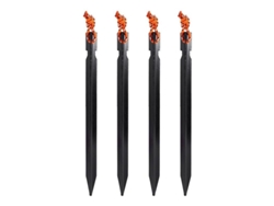 Bastones de camping de aluminio LINJOU, 18 cm, negros
