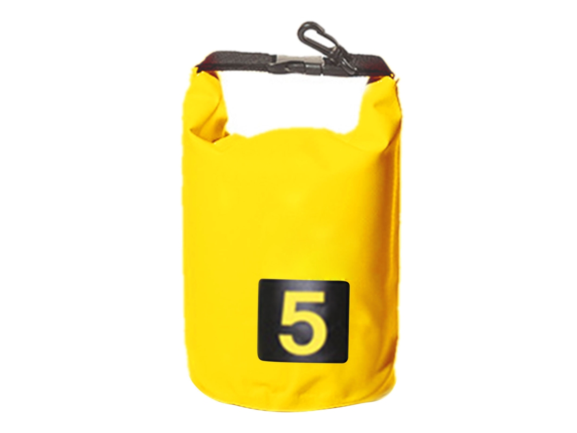 Bolsa Impermeable Amarilla De 5 Litros Para Rafting, Camping, Navegación Y Kayak - Bolsa Seca Resistente Al Agua