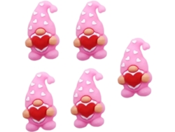 Juego De 5 Figuritas De Silicona De Gnomos Para El Día De San Valentín, De 30 Mm, Con Temática "la", Para Llaveros.