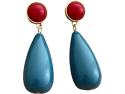 Elegantes Pendientes De Resina Con Forma De Lágrima - Cómodos De Llevar, Textura De Aleación