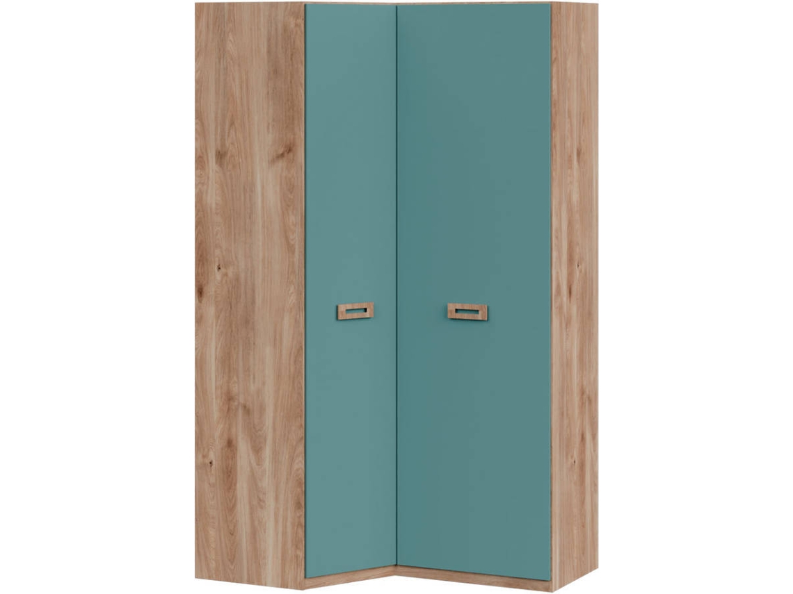 Armario MUEBLAM Roble Aqua Blue Melamina (90x140x232x50 cm)