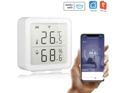 Sensor De Temperatura Inteligente Inalámbrico Tuya Wifi Para Automatización Del Hogar Compatible Con Alexa