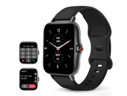Reloj inteligente Yizhood I18 con diseño ultrafino y sin bordes, color negro