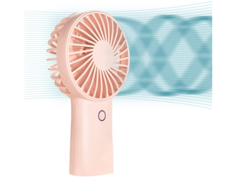 Ventilador de Mano Portátil ENZON 4000Mah USB 3 Velocidades Rosa