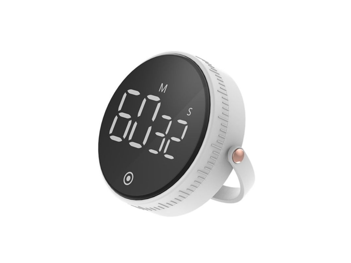 Rebe-Timero Cocina Linjou LED Digital Electrónica con Soporte Blanco