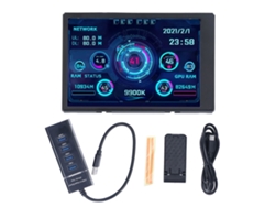 Monitor Ips De 3,5 Pulgadas Con Rotación De 360° Y Concentrador Usb 3.0 Para Chasis Itx.