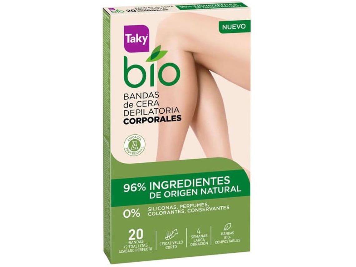Bandas Depilatorias TAKY Bio Natural (20 Unidades)