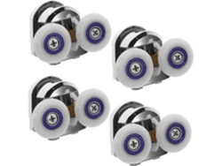 Ruedas Puertas 4 Correderas Ducha Vidrio Curvo, Juego