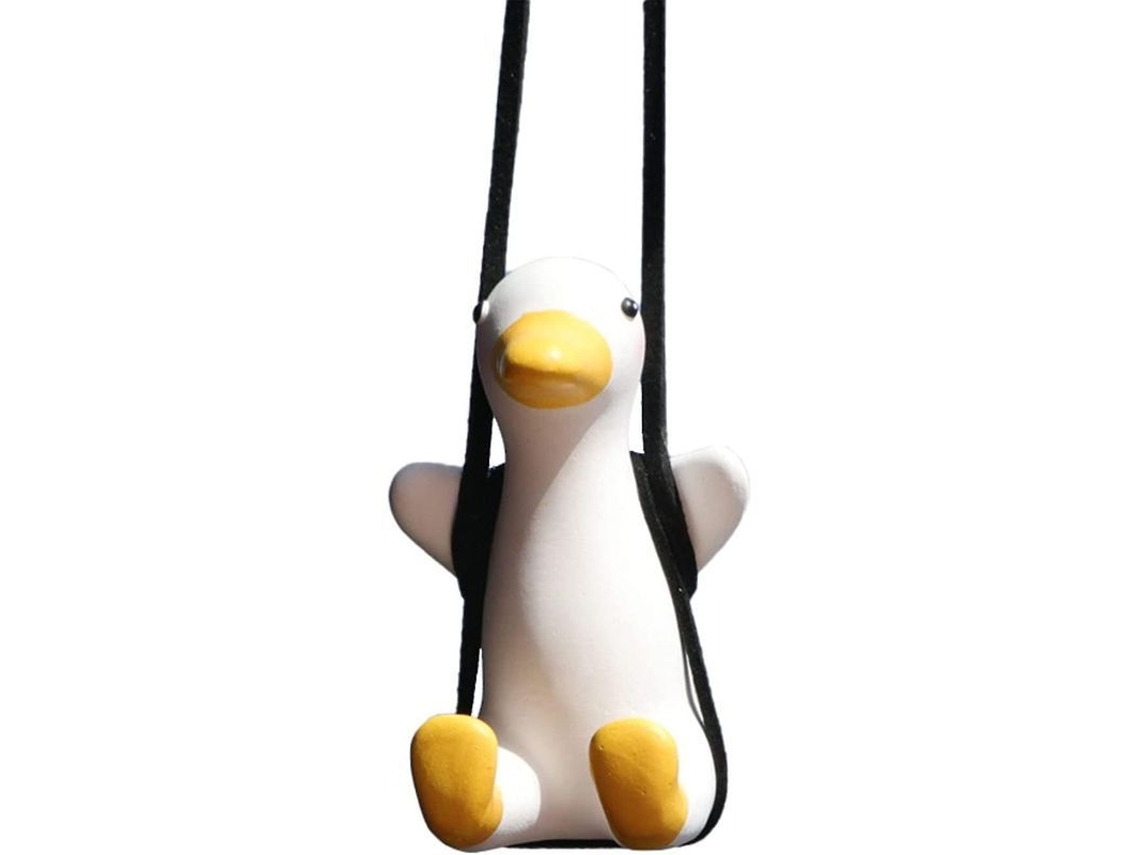 Un Regalo Significativo: Un Patito Que Saluda Para Alegrarte El Día. Decoración Para La Parte Trasera Del Coche.