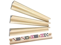 4 Bandejas De Madera Para Dominó, Soportes Para Fichas De Juego Para Adultos Y Niños.