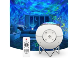 Rebe-proyector De Luces Led De Cielo Estrellado Giratorio, Recargable Usb Con 14 Modos, Control Remoto, Temporizador Y Soporte De Metal Blanco