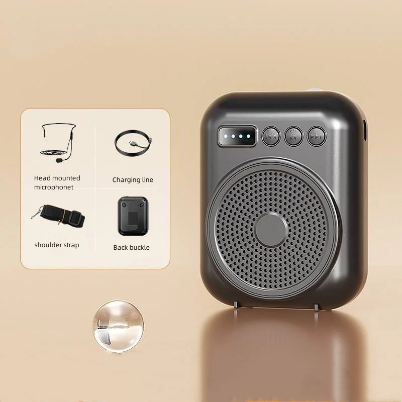 (negro) Altavoz Con Micrófono, Pantalla Y Sonido Envolvente