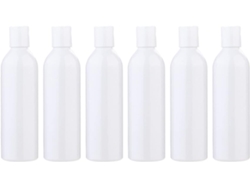 Set de 6 frascos de viaje, frascos cosméticos vacíos, envases reutilizables para loción y champú, Vayotoy