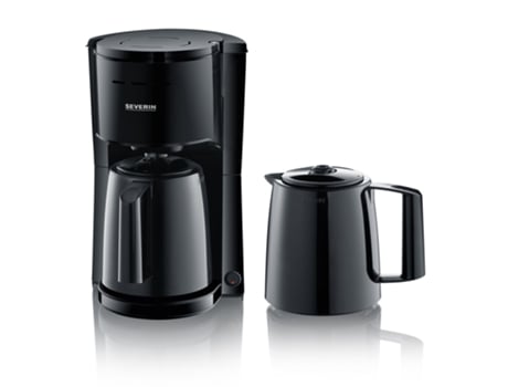 Cafetera con dos jarras termo SEVERIN KA 9307 - 1000 W Negro