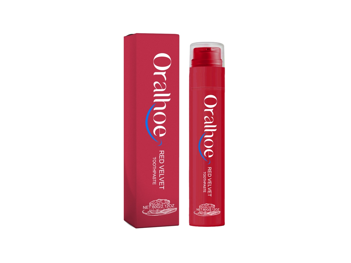 Pasta dental blanqueadora con sabor a terciopelo rojo de Oralhoe