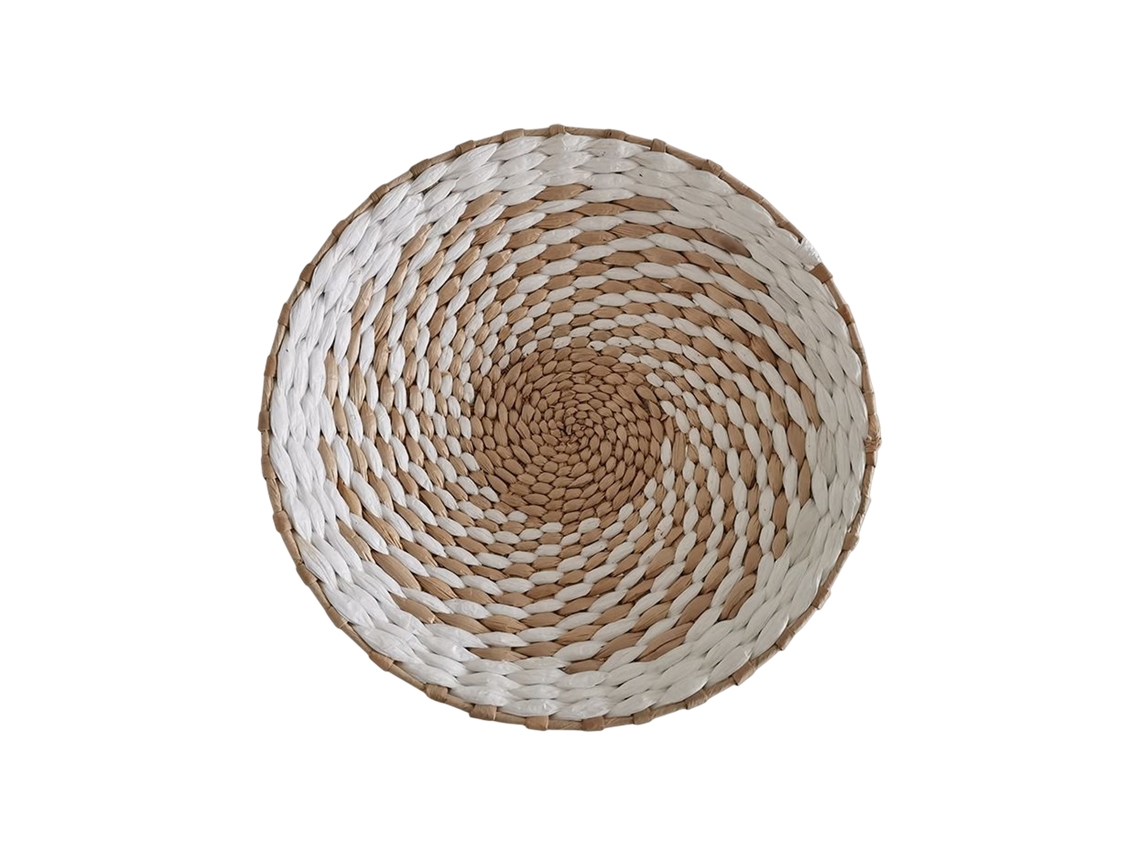 Decoración de pared de paja con forma de mano, estilo bohemio, infantil, 25 cm