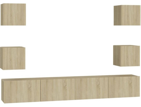Conjunto 6 de muebles de salón VIDAXL roble Sonoma