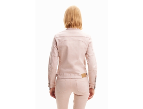 Chaqueta de Mujer DESIGUAL Vaquera California Mezclilla Rosa (XS)