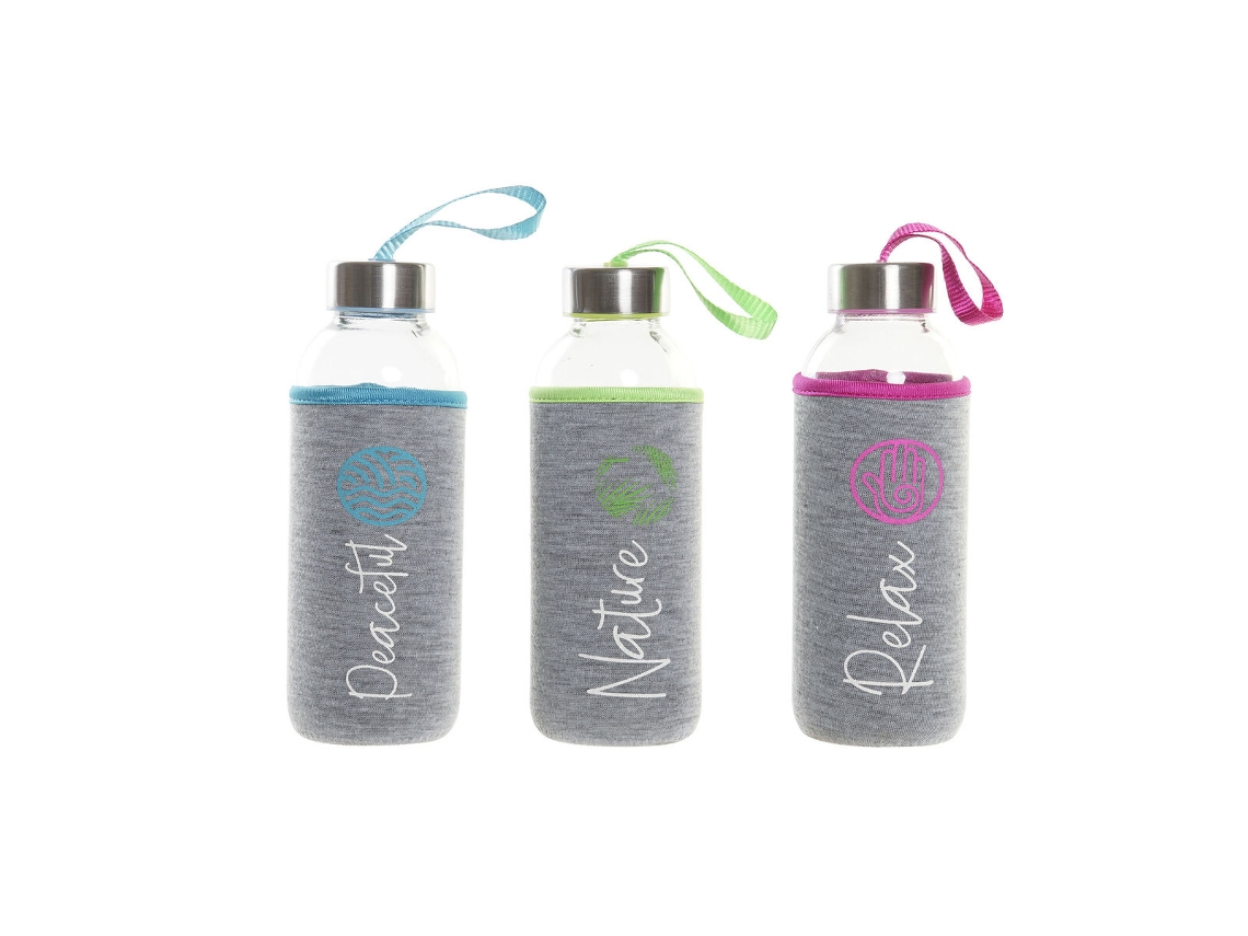 Botella DKD HOME DECOR (Acero - Muticolor)