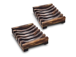 2026-2 Piezas Porta Jabón De Madera Natural, Antideslizante Para Baño Y Cocina