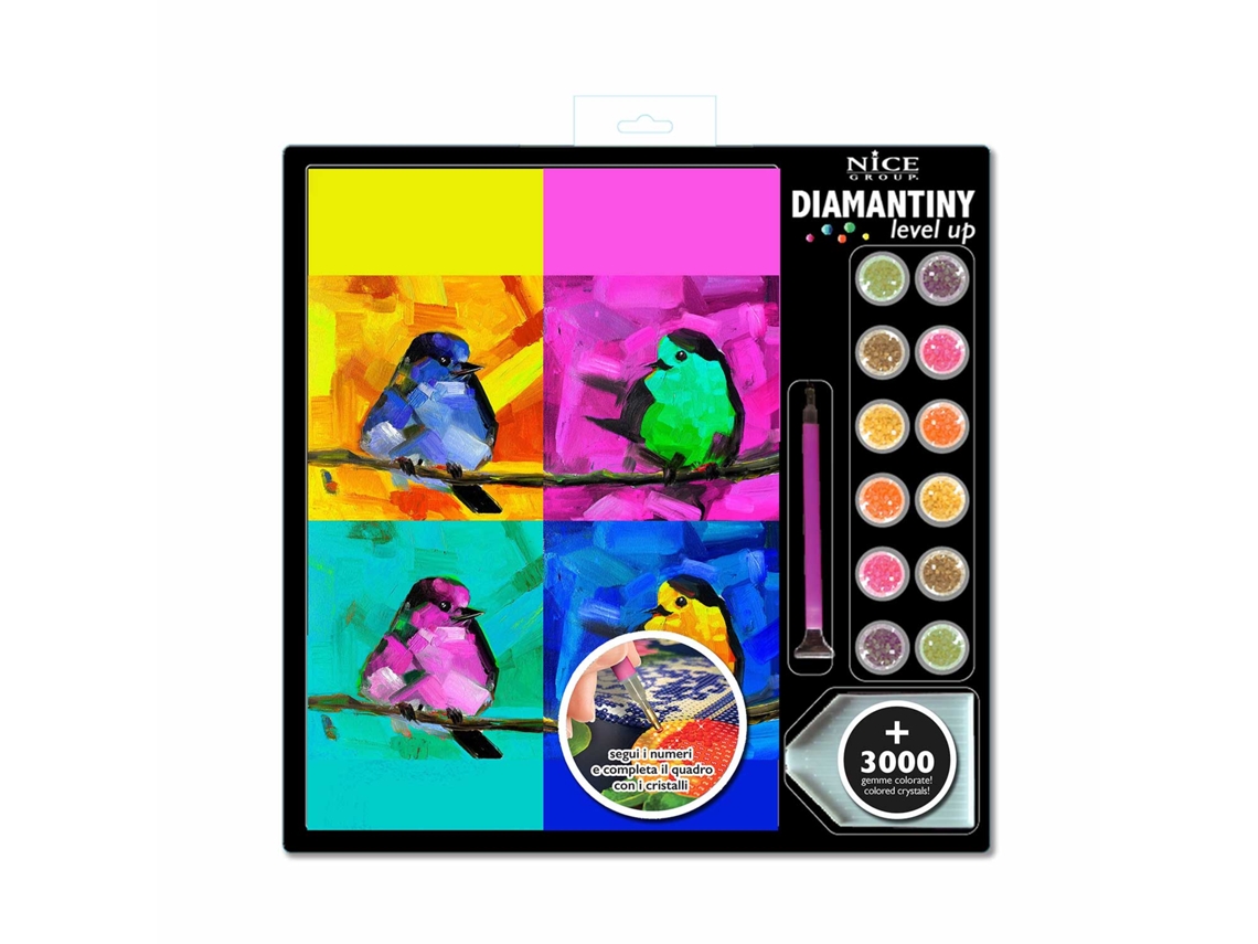 Pintar con Diamantes Pájaros NICE Diamantiny 96342 Azul