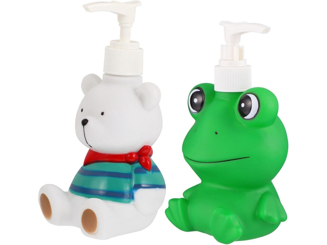 Juego De 2 Dispensadores De Loción Con Bomba De Dibujos Animados, 300 Ml,
