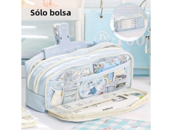 (azul) Estuche Transparente De Cinco Capas, Gran Capacidad Y Diseño Ligero.