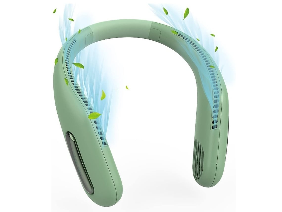 Ventilador de cuello sin aspas, recargable, portátil, de 3 velocidades, silencioso, personal, manos libres, USHION