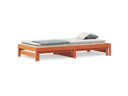 Maison Exclusive - Sofá Cama Nido Madera Maciza De Pino Marrón Cera 90x190 Cm