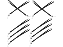 Paquete De 10 Cordones Desmontables De Nailon Negro Para Credenciales, Cordones Para Credenciales De Identificación.