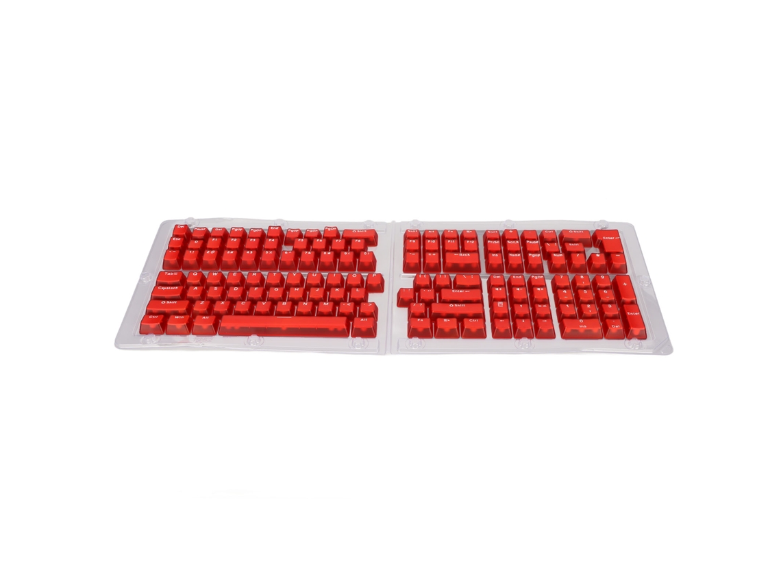 Teclas De Teclado Abs De 132 Teclas, Moldeadas Por Inyección Oem, Diseño Ergonómico, Letras Rojas, Blancas Y Transparentes.