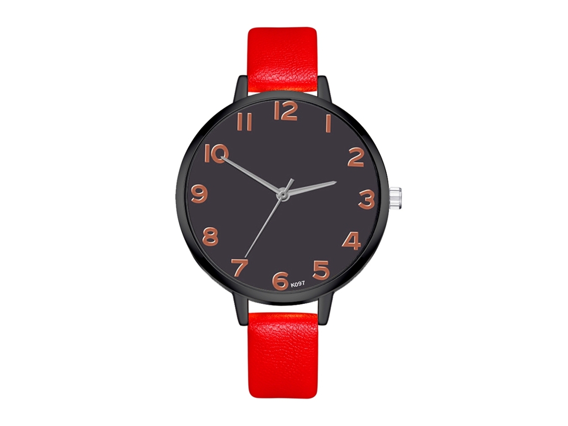 Reloj De Pulsera De Cuarzo Informal Para Mujer Zhoulianfa De Piel Sintética Con Esfera Redonda - Regalo (negro)