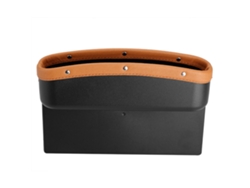 RNEMITERY Caja de Almacenamiento para Coche, Organizador de Ranura en Asiento, Soporte para Teléfono, Tarjetas y Llaves (Marrón)